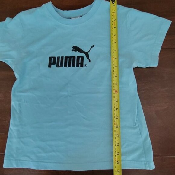 PUMA Vintage Tee Women's Size L Y2K Tee Made in Canada Blue T-shirt - Picture 9 of 10